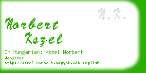 norbert kszel business card